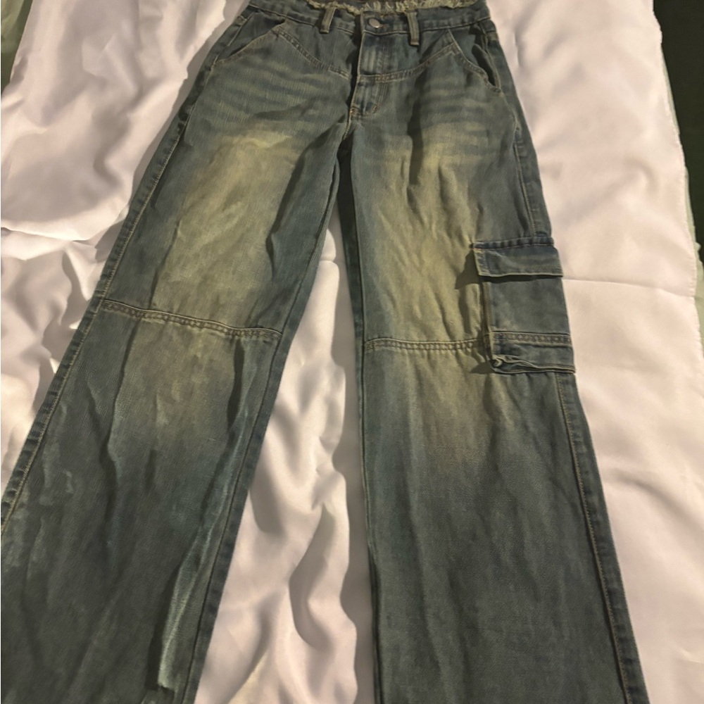 Wide Leg Denim Jeans
